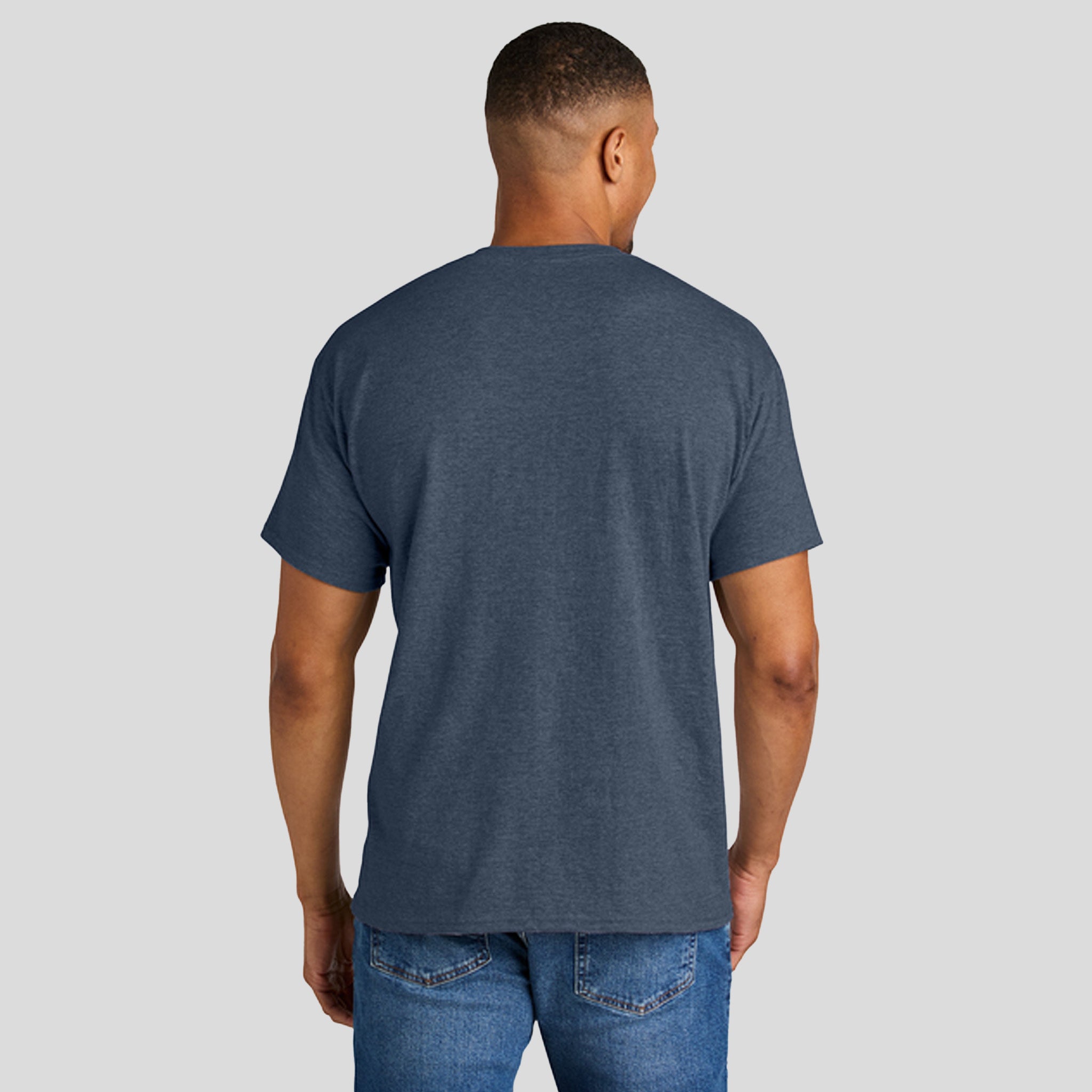 Gildan® DryBlend® 50 Cotton/50 Poly T-Shirt | Heather Dark Navy