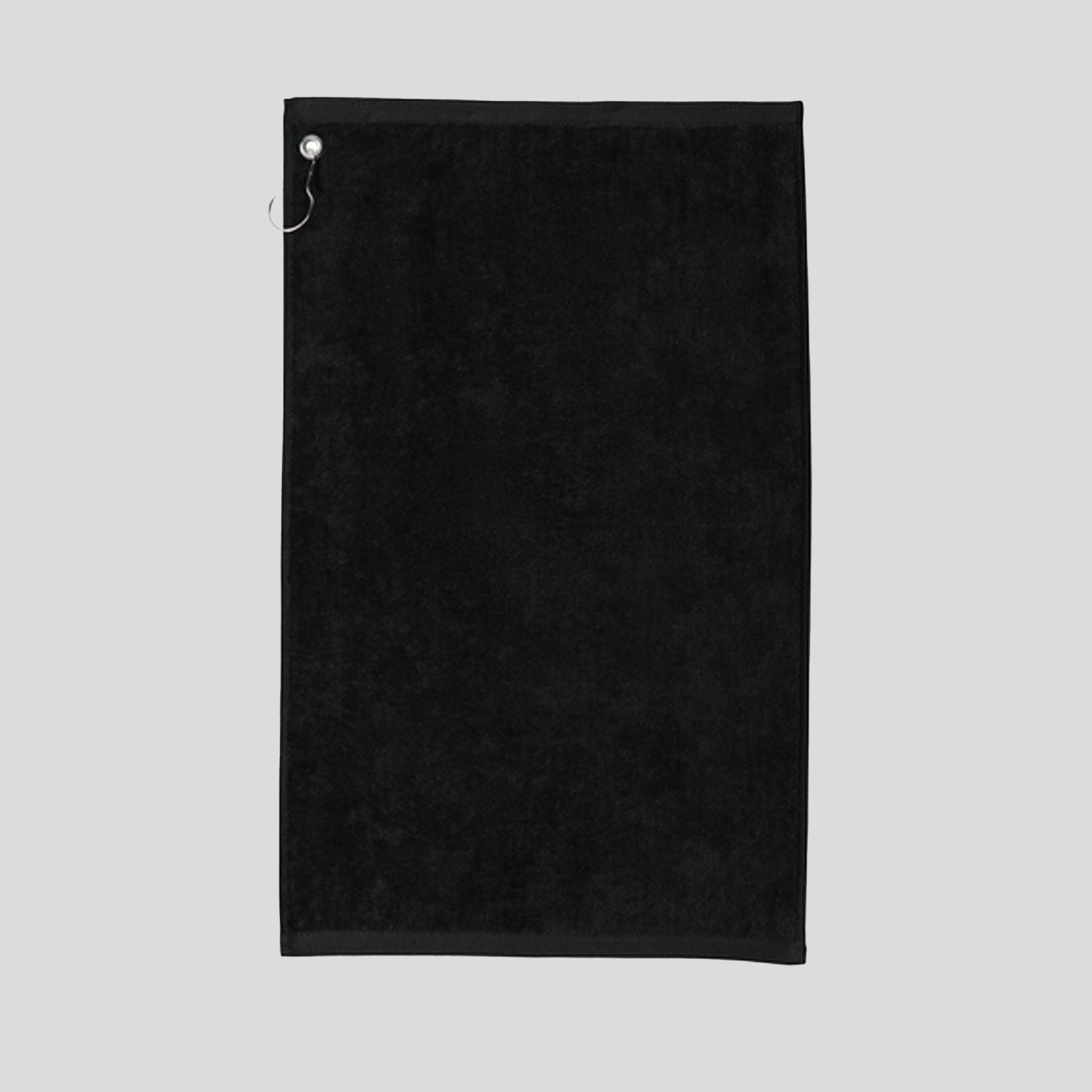 Grommeted Golf Towel | Black