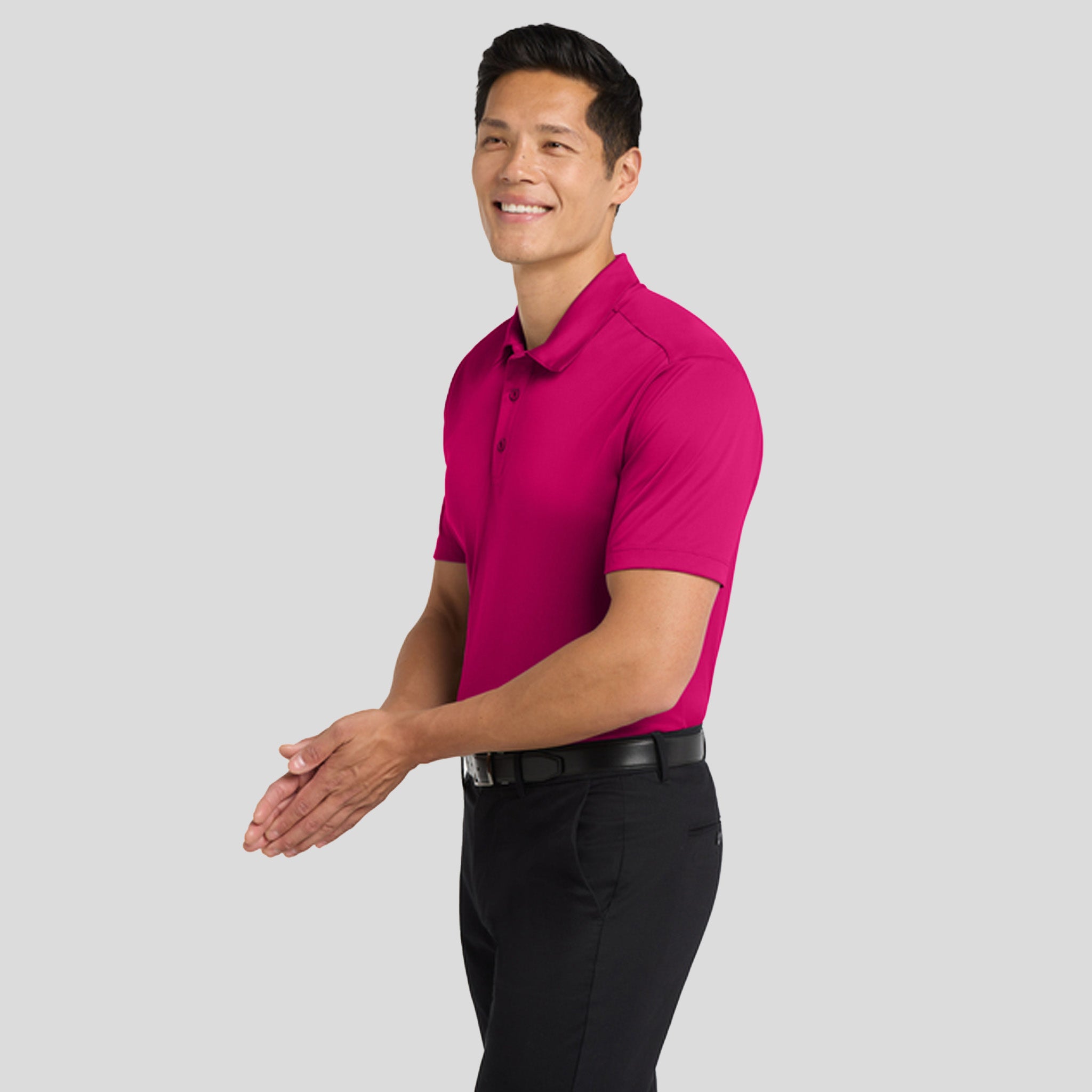 Men's Silk Touch™ Performance Polo | Pink Raspberry