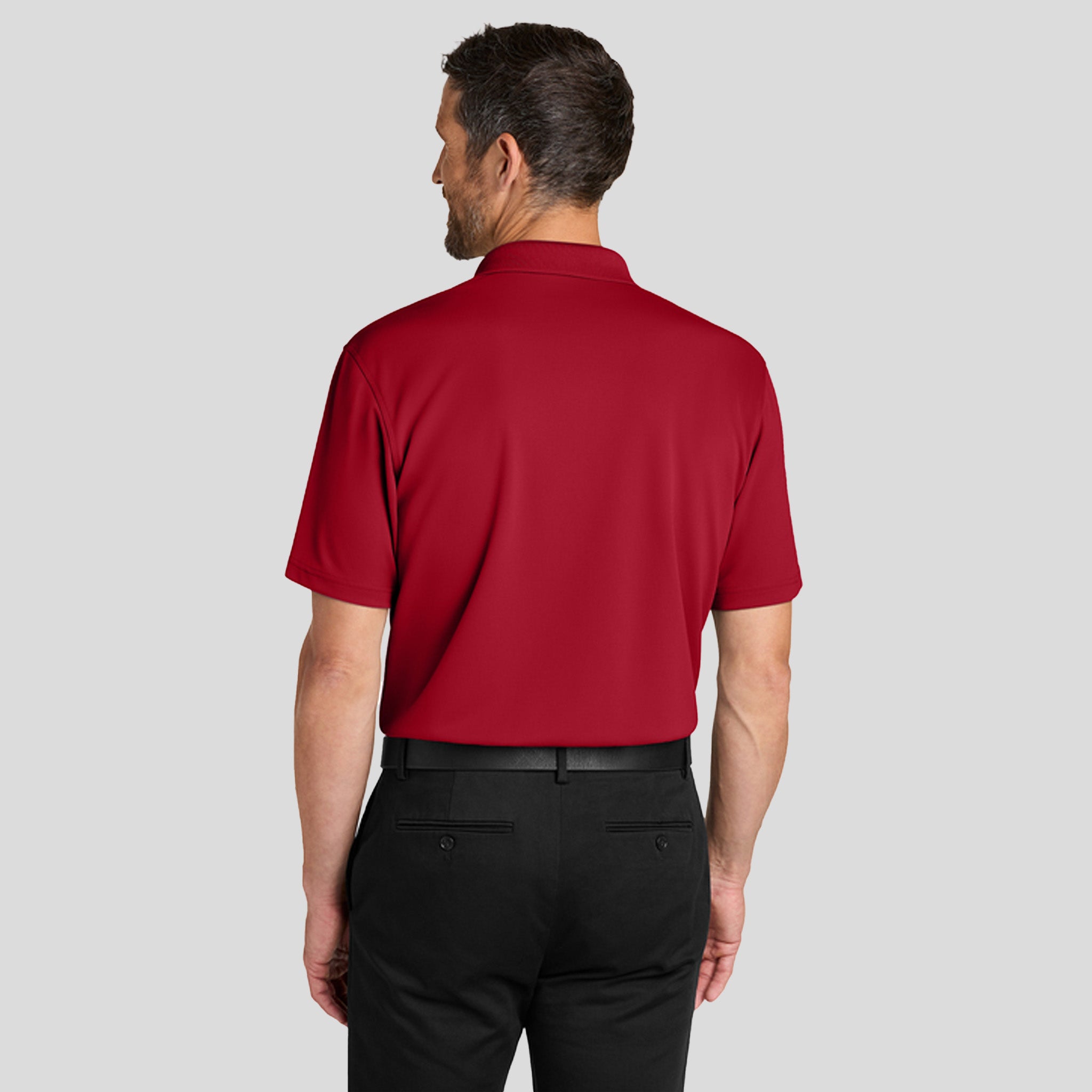 Men's Dry Zone® Stain-Release Grid Polo | Rich Red