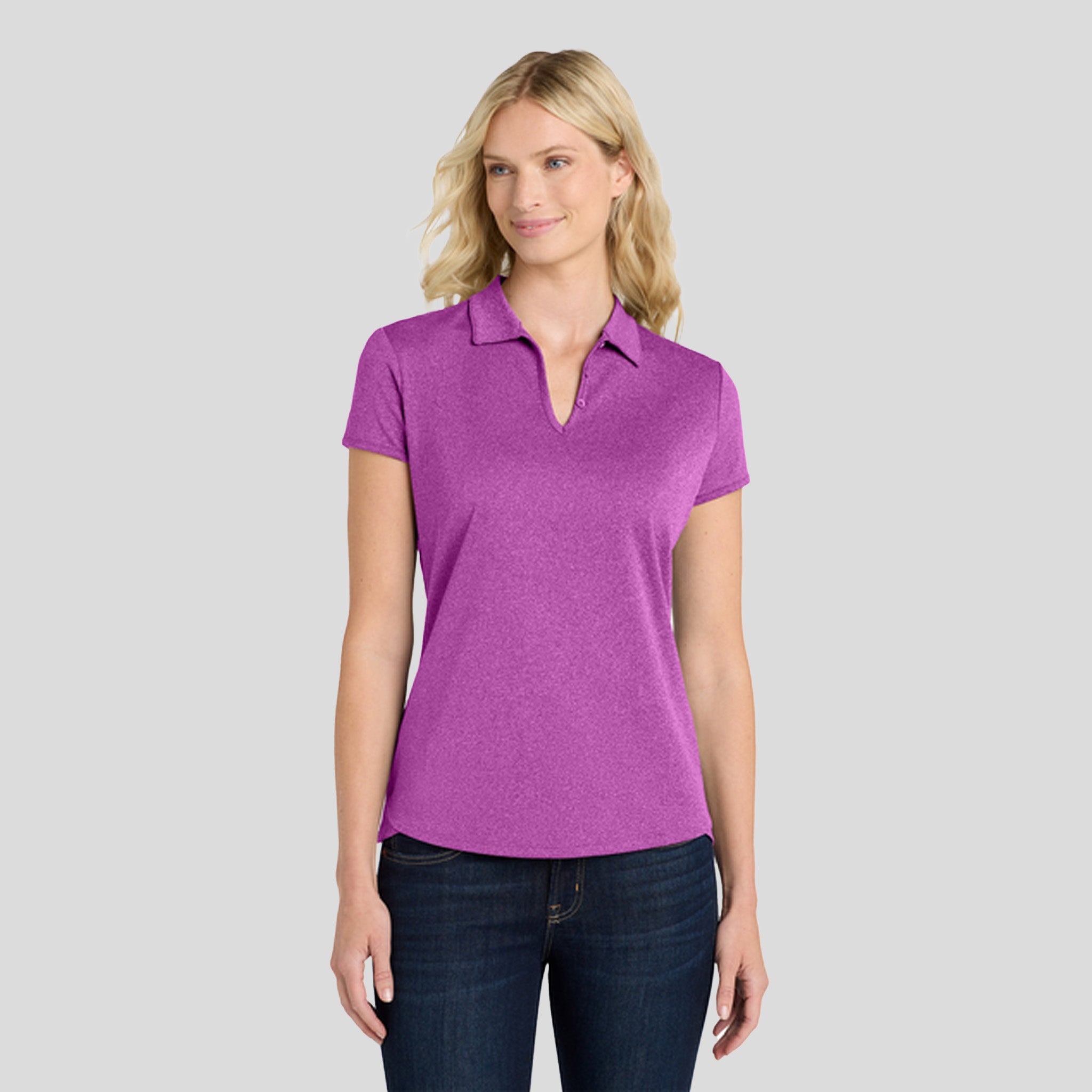 Women's Trace Heather Polo | Berry Heather