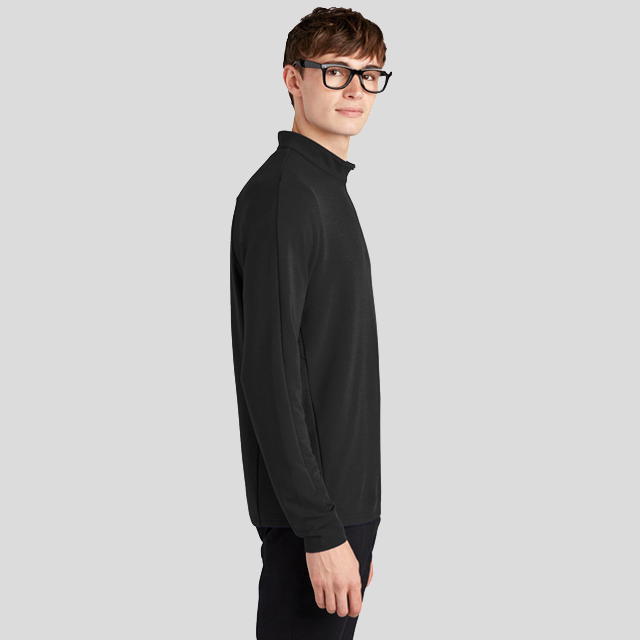 Stretch 1/4-Zip Pullover | Deep Black