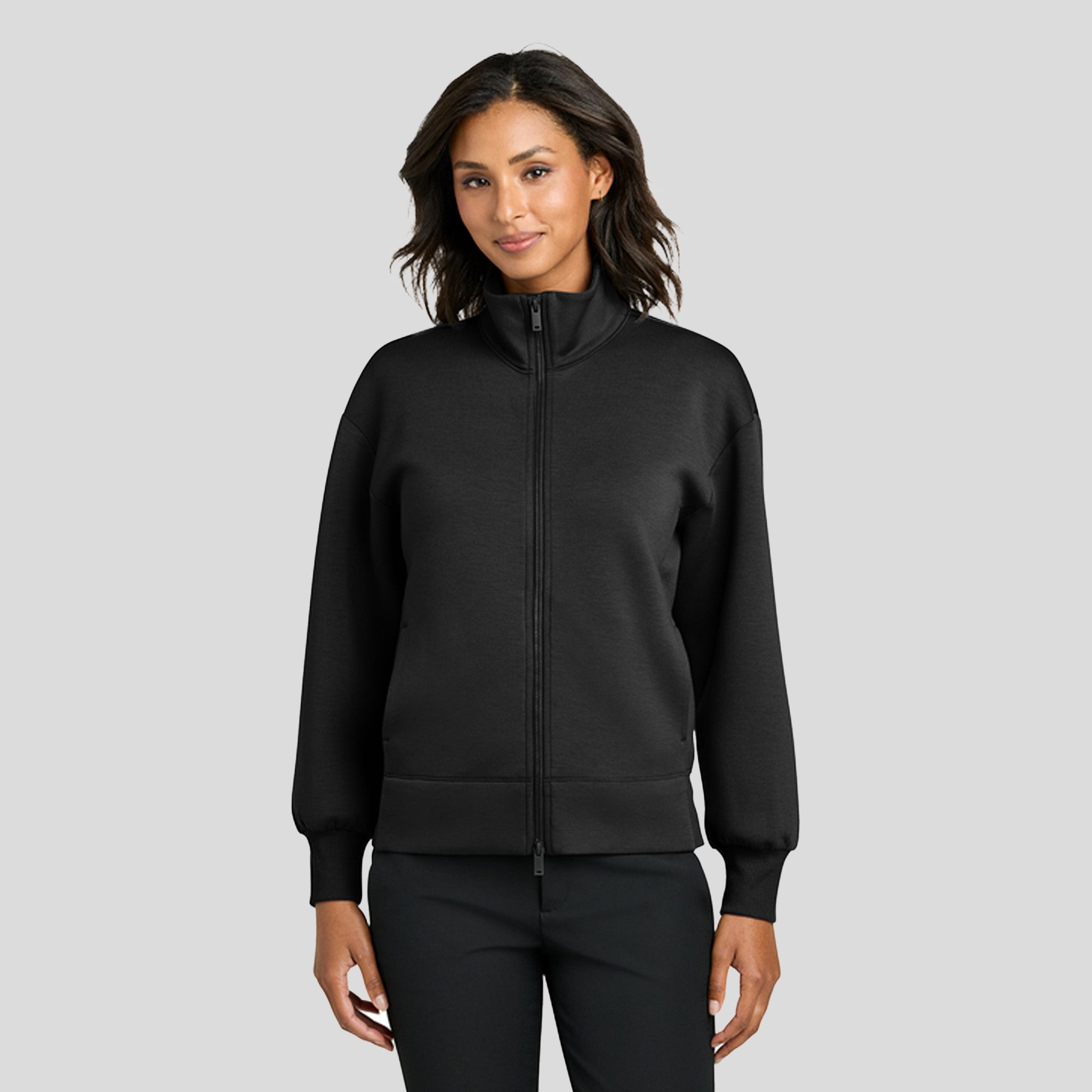 Women’s Soft Spacer Full-Zip | Deep Black