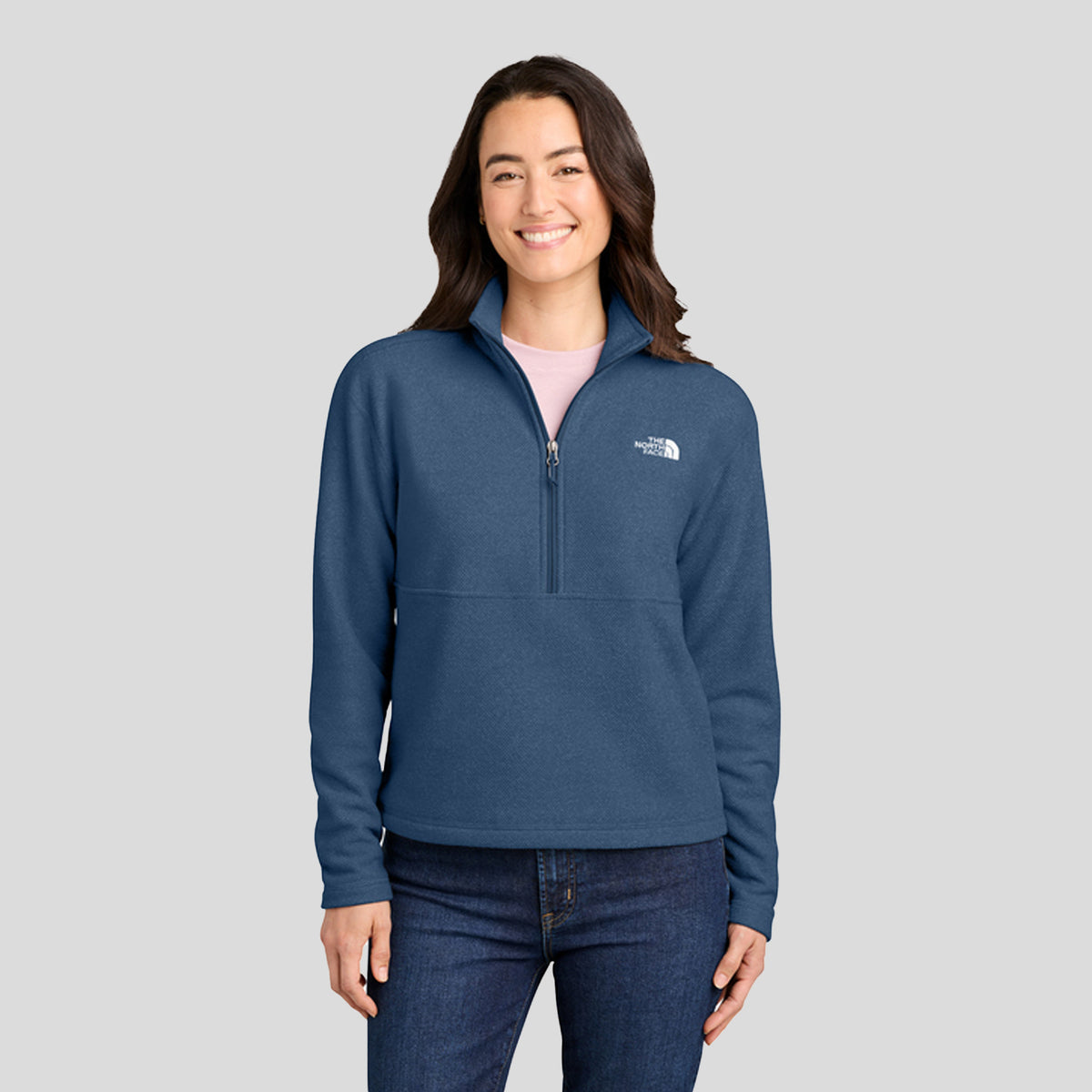 Women's Textured Pine Grove 1/2-Zip | Shady Blue Heather