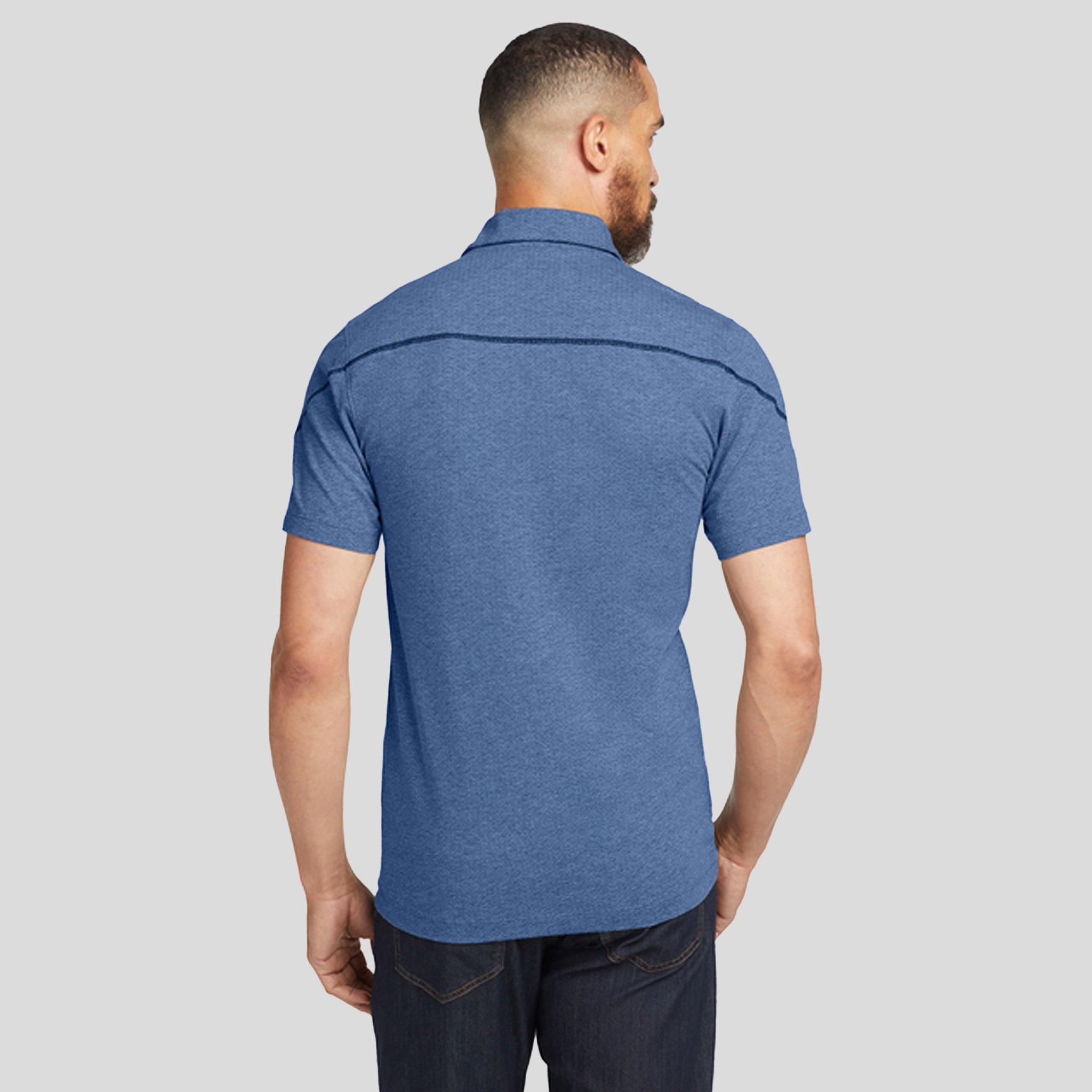 Tread Polo | Blue Heather