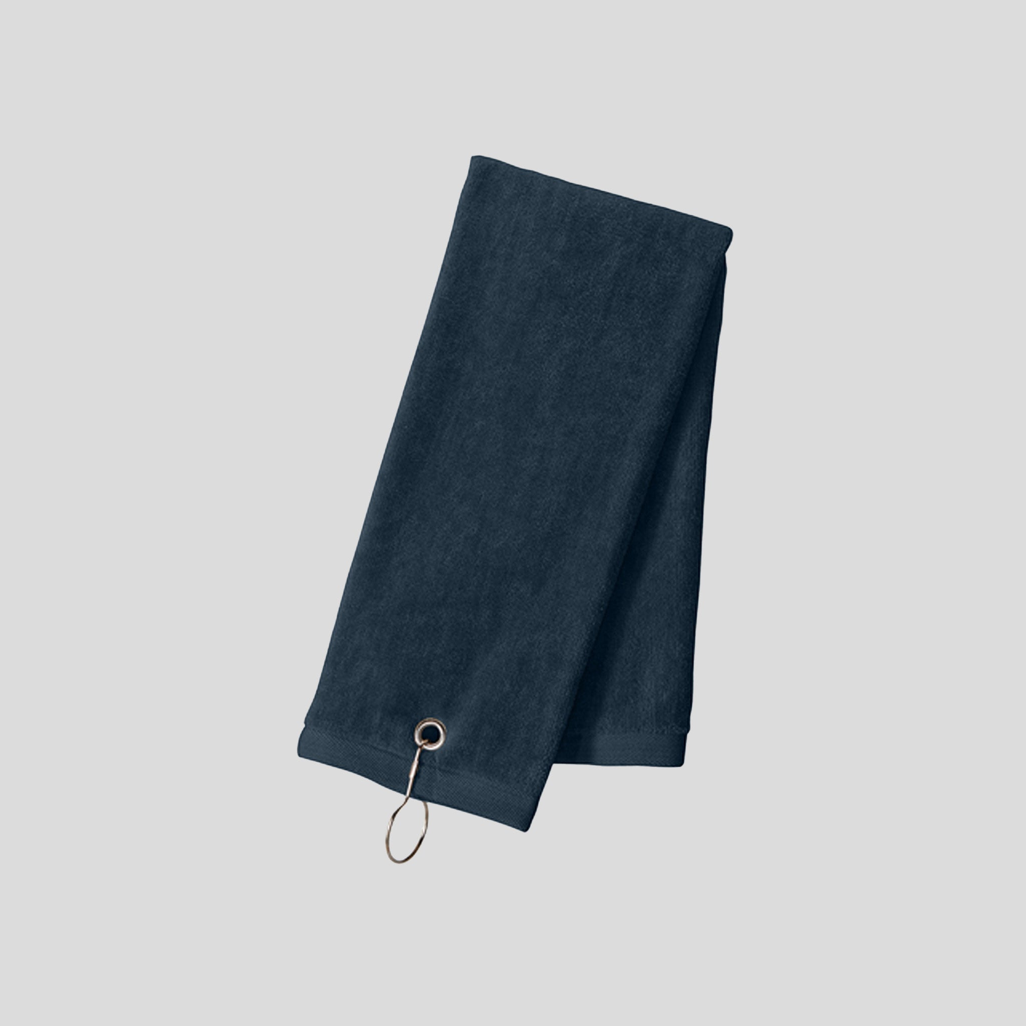Grommeted Tri-Fold Golf Towel | Navy