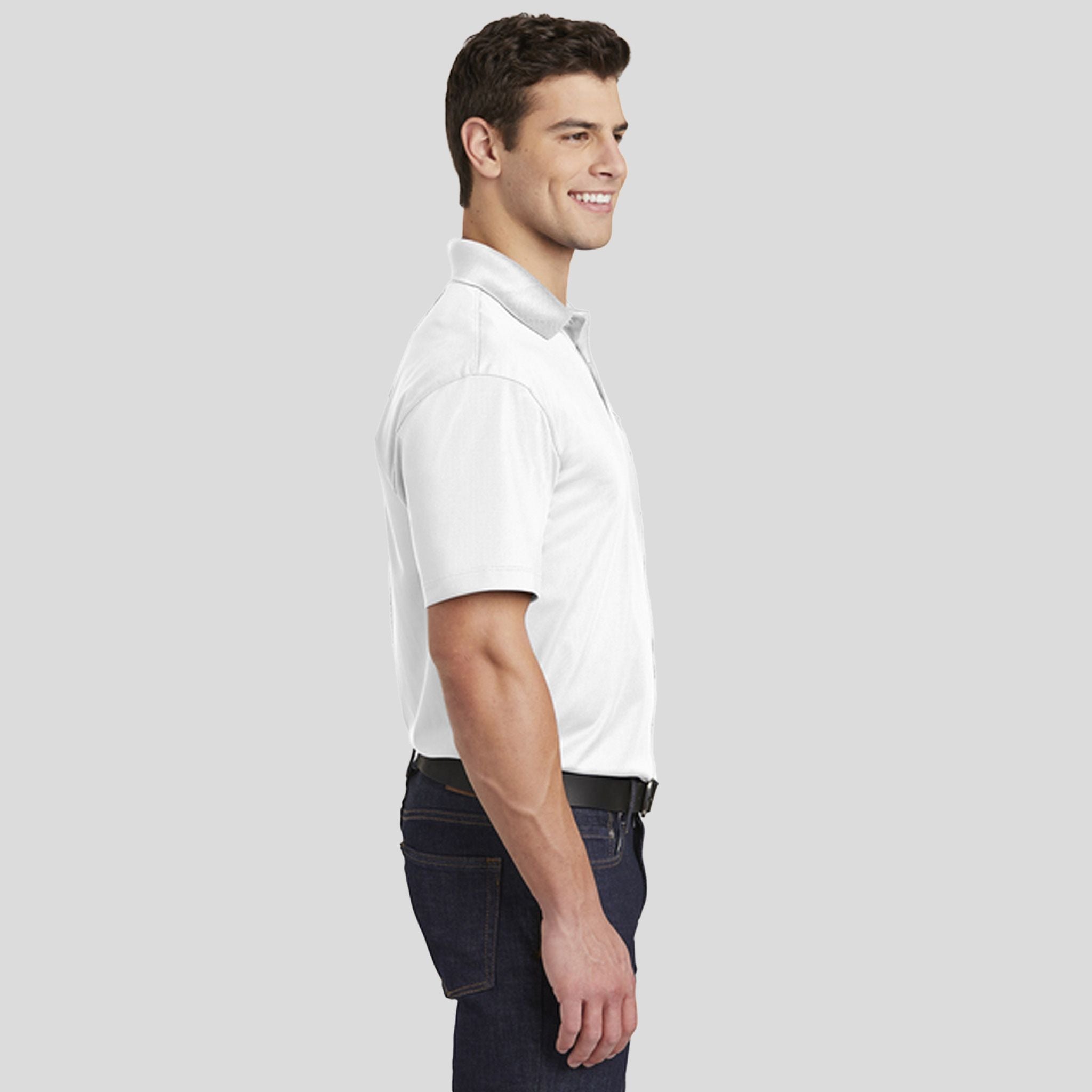 Micropique Sport-Wick® Pocket Polo | White
